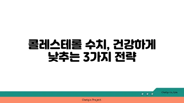 콜레스테롤 감소, 이 3가지 전략으로 건강 되찾기 | 건강 관리, 식단, 운동, 콜레스테롤 낮추는 방법