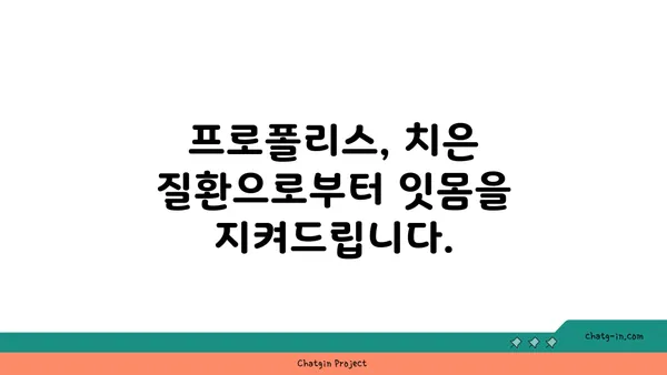 프로폴리스의 치과 건강 효과| 치은 질환과 충치 예방 | 천연 항균, 염증 완화, 구강 건강 솔루션