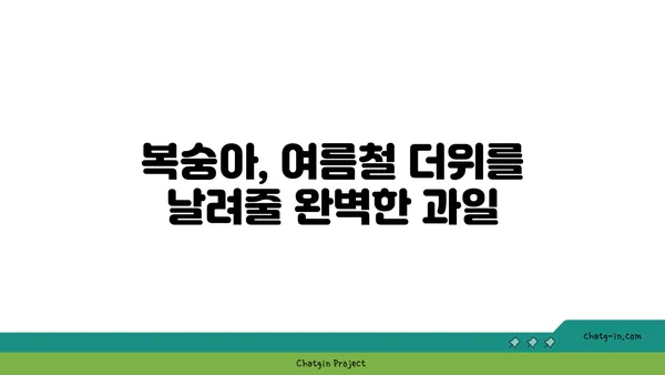 복숭아의 달콤한 매력| 맛과 건강을 한입에! | 복숭아 효능, 복숭아 맛있게 먹는 법, 복숭아 종류