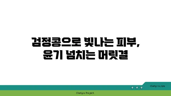 검정콩의 과학적 경이| 건강한 피부와 두발을 위한 영양 솔루션 | 검정콩 효능, 검정콩 레시피, 피부 미용, 모발 건강