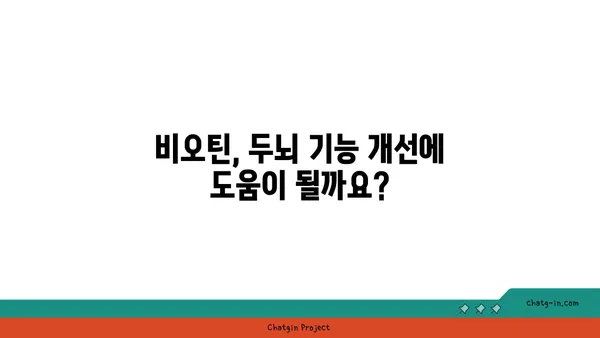 비오틴이 두뇌 건강에 미치는 영향| 효과와 주의사항 | 두뇌 기능 개선, 기억력 향상, 비오틴 부족, 건강 정보