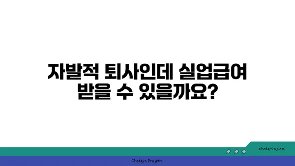 개인 실수로 인한 퇴사, 실업급여 받을 수 있을까요? | 실업급여, 퇴사, 개인 사유, 자발적 퇴사, 실업급여 신청