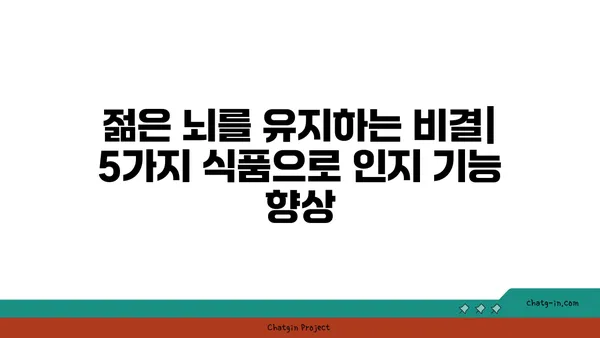 뇌와 심장 건강을 위한 5가지 핵심 식품| 노화 방지와 인지 향상 | 건강 식단, 뇌 건강, 심장 건강, 인지 기능 개선