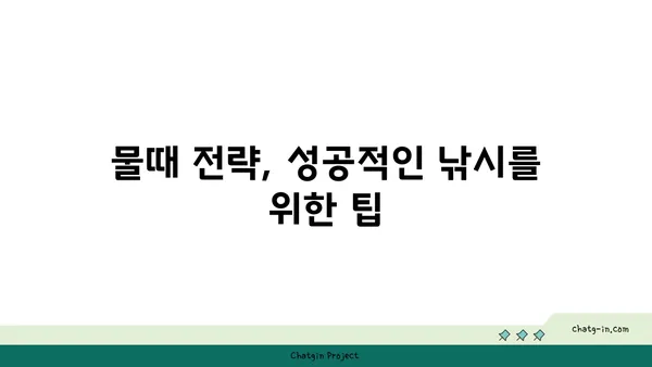 물때를 알고 낚시 성공률 높이기 | 낚시, 물때, 조과, 전략, 정보