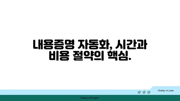 내용증명 자동화| 기술 활용으로 시간과 비용 절감하기 | 자동화 솔루션, 효율성 증대, 업무 프로세스 개선