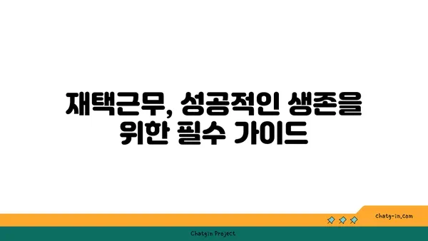 코로나19 재택 근무 생존 가이드| 집에서 효율적인 업무 환경 구축하기 | 재택근무, 업무 효율, 집중력, 생산성, 팁