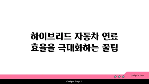 하이브리드 자동차 주유 가이드| 연비 최적화를 위한 실용적인 팁 | 하이브리드 자동차, 연비 개선, 주유 방법, 꿀팁