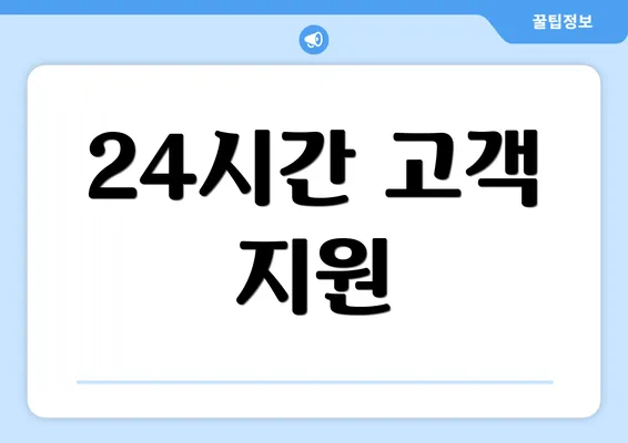 24시간 고객 지원