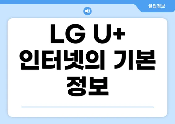 LG U+ 인터넷의 기본 정보