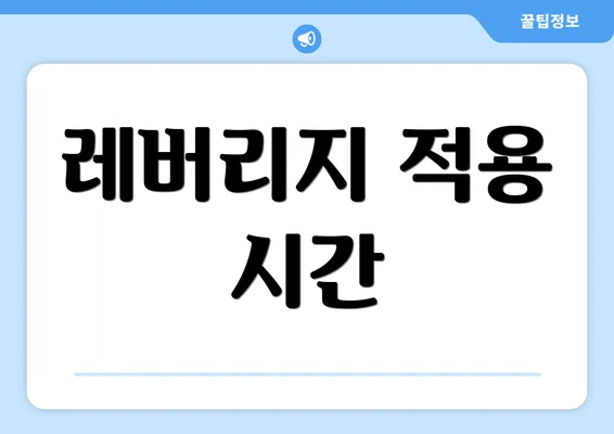 레버리지 적용 시간