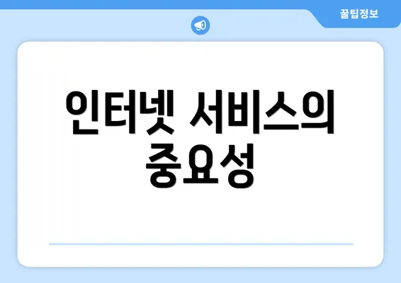 인터넷 서비스의 중요성