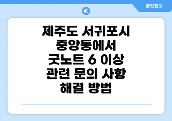 제주도 서귀포시 중앙동에서 굿노트 6 이상 관련 문의 사항 해결 방법