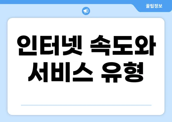 인터넷 속도와 서비스 유형
