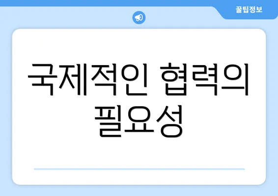 국제적인 협력의 필요성
