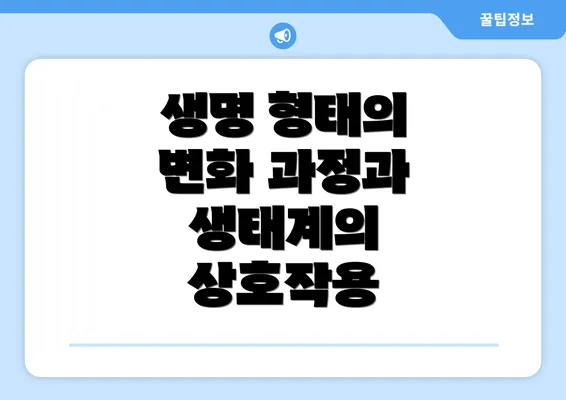 생명 형태의 변화 과정과 생태계의 상호작용
