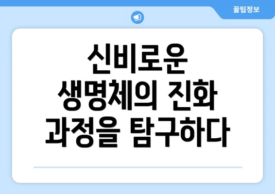 신비로운 생명체의 진화 과정을 탐구하다