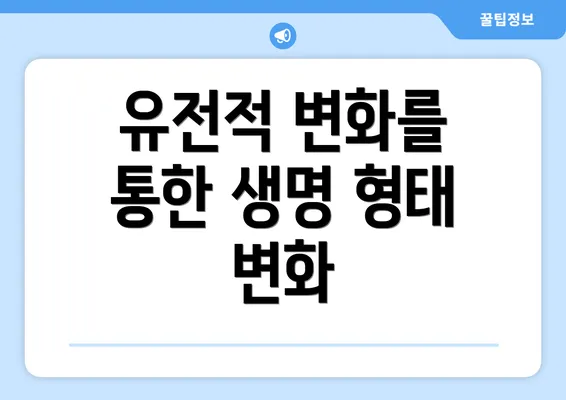 유전적 변화를 통한 생명 형태 변화