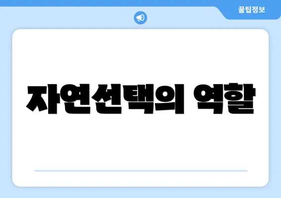 자연선택의 역할