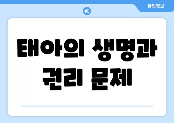 태아의 생명과 권리 문제