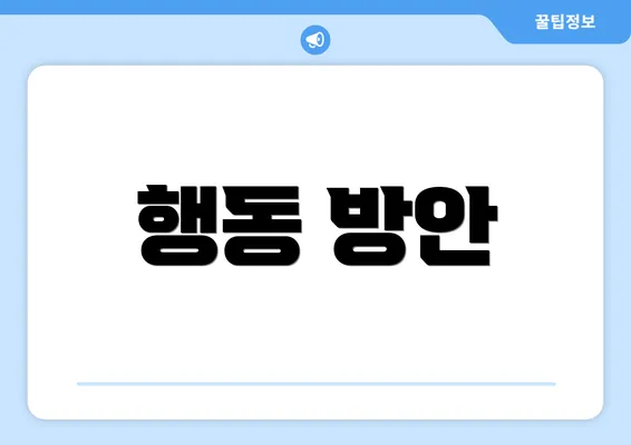 행동 방안