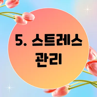 5. 스트레스 관리