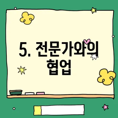 5. 전문가와의 협업