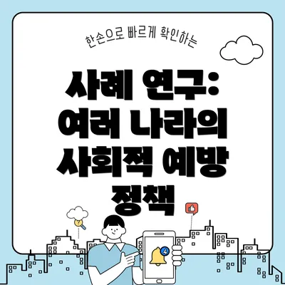 사례 연구: 여러 나라의 사회적 예방 정책