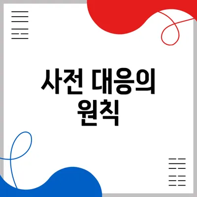 사전 대응의 원칙
