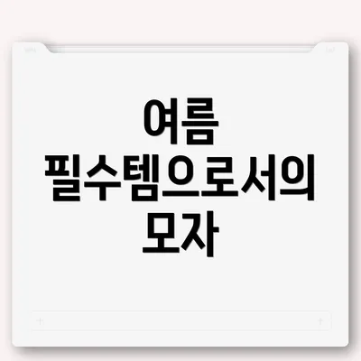 여름 필수템으로서의 모자