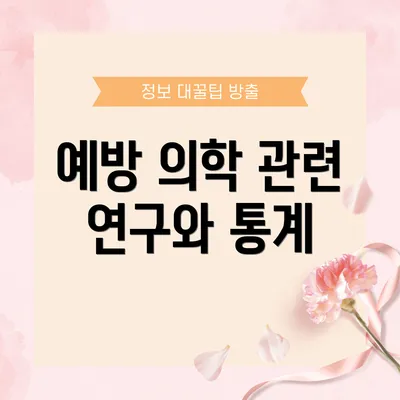 예방 의학 관련 연구와 통계