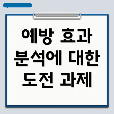 예방 효과 분석에 대한 도전 과제