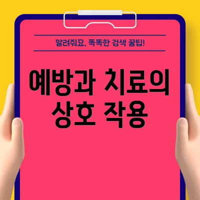 예방과 치료의 상호 작용