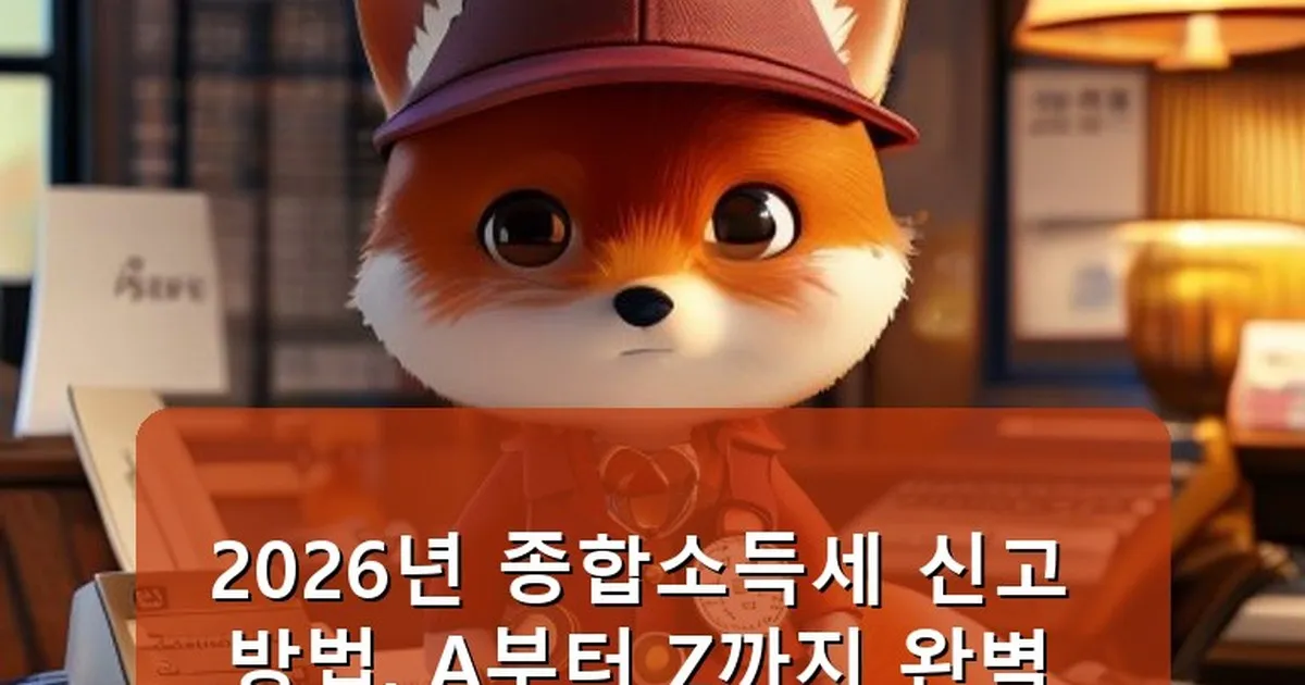 종합소득세 신고 방법 - whcksdid.kr 캐릭터