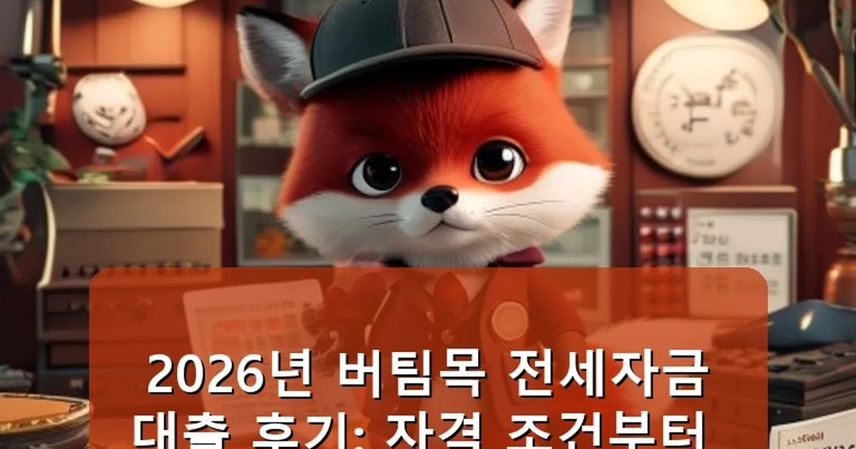 버팀목 전세자금대출 후기 - whcksdid.kr 캐릭터