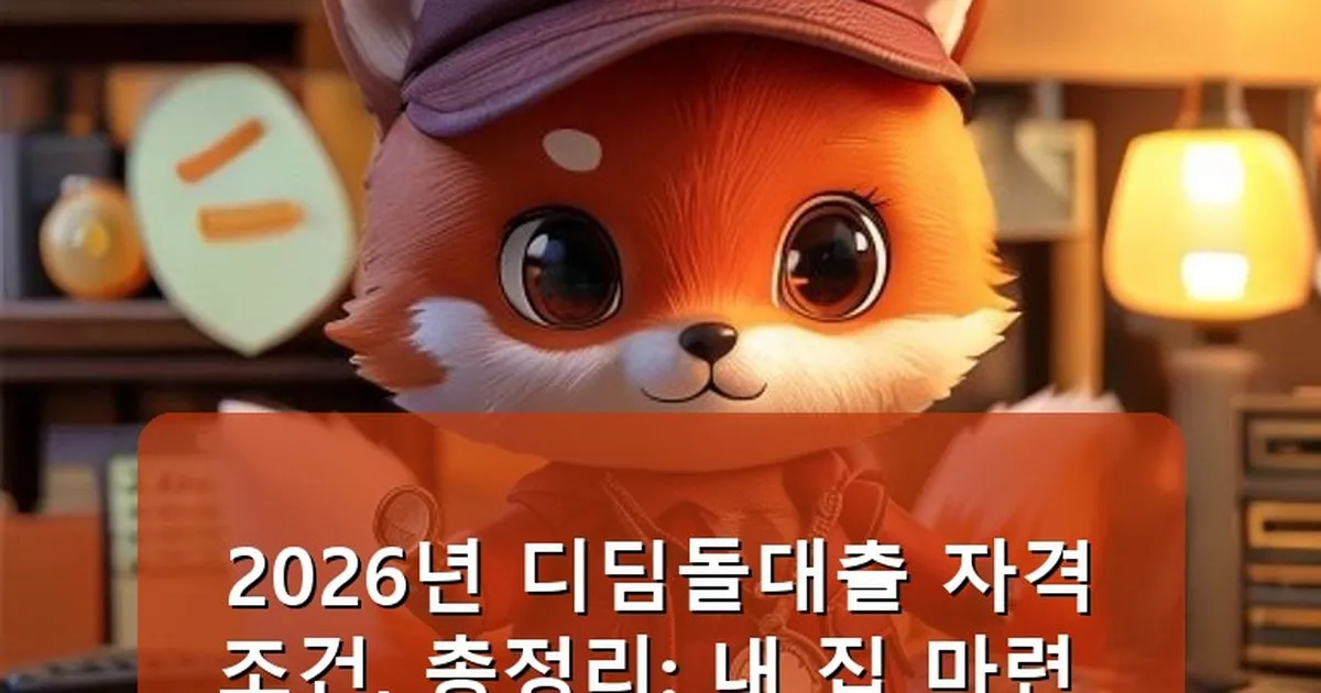 디딤돌대출 자격조건 - whcksdid.kr 캐릭터