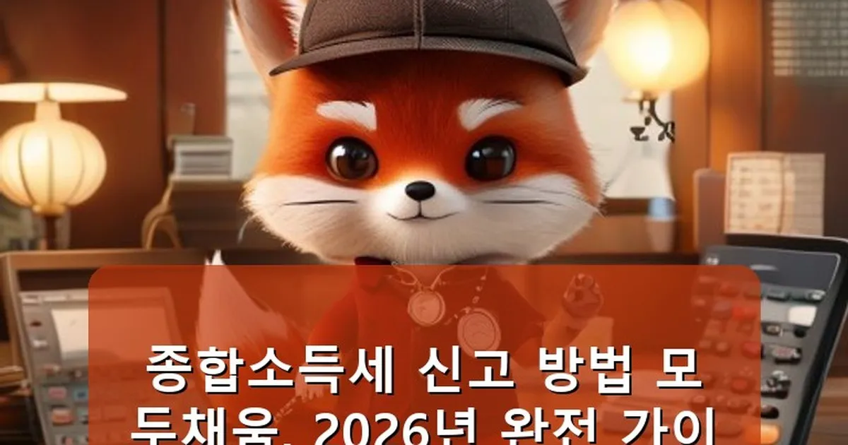 종합소득세 신고 방법 모두채움 - whcksdid.kr 캐릭터
