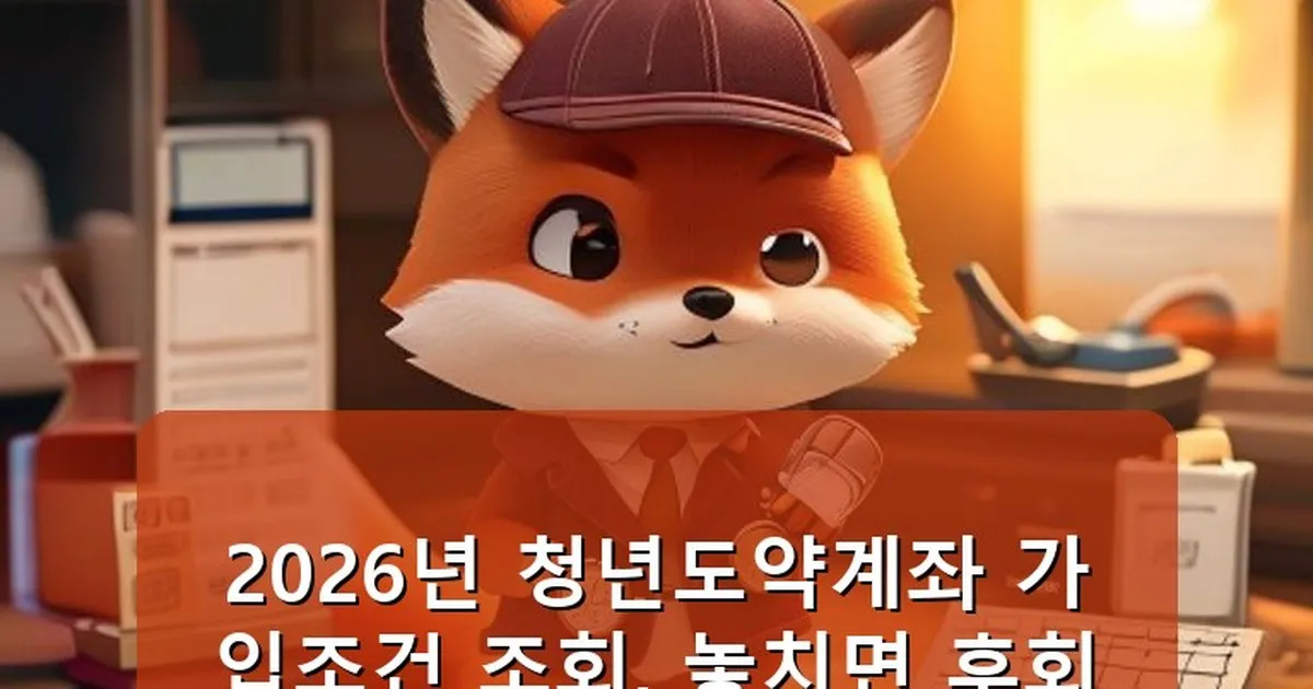 청년도약계좌 가입조건 조회 - whcksdid.kr 캐릭터