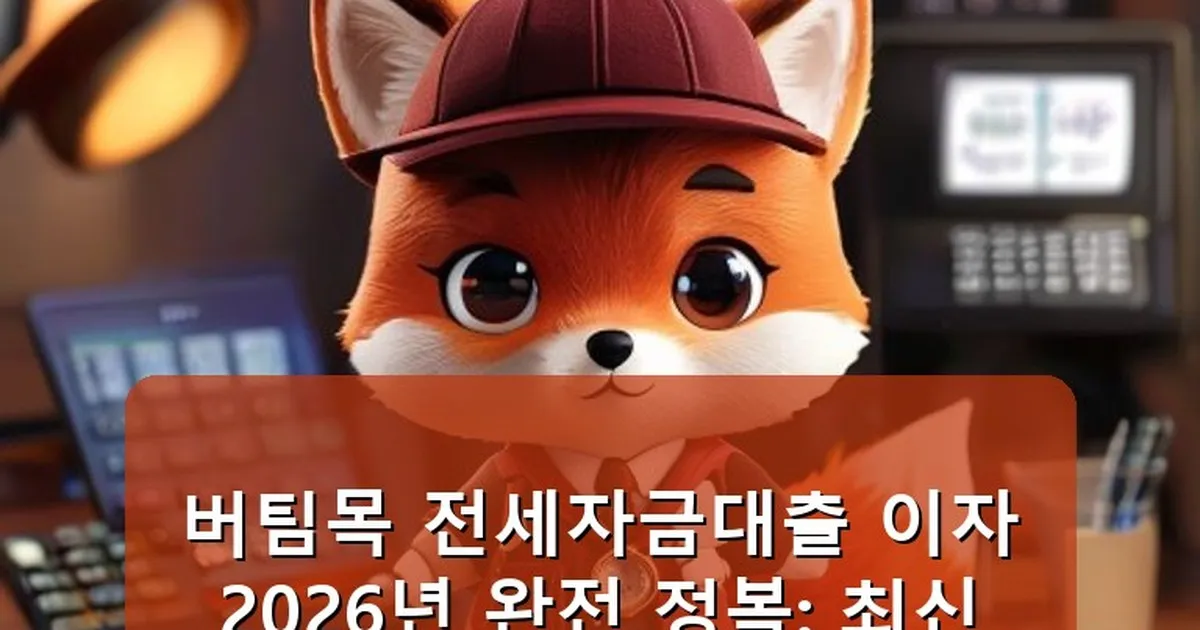 버팀목 전세자금대출 이자 - whcksdid.kr 캐릭터