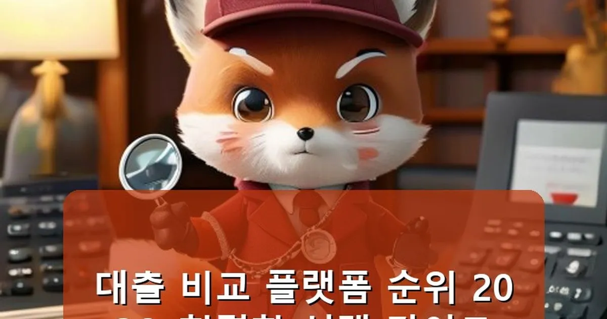 대출 비교 플랫폼 순위 - whcksdid.kr 캐릭터